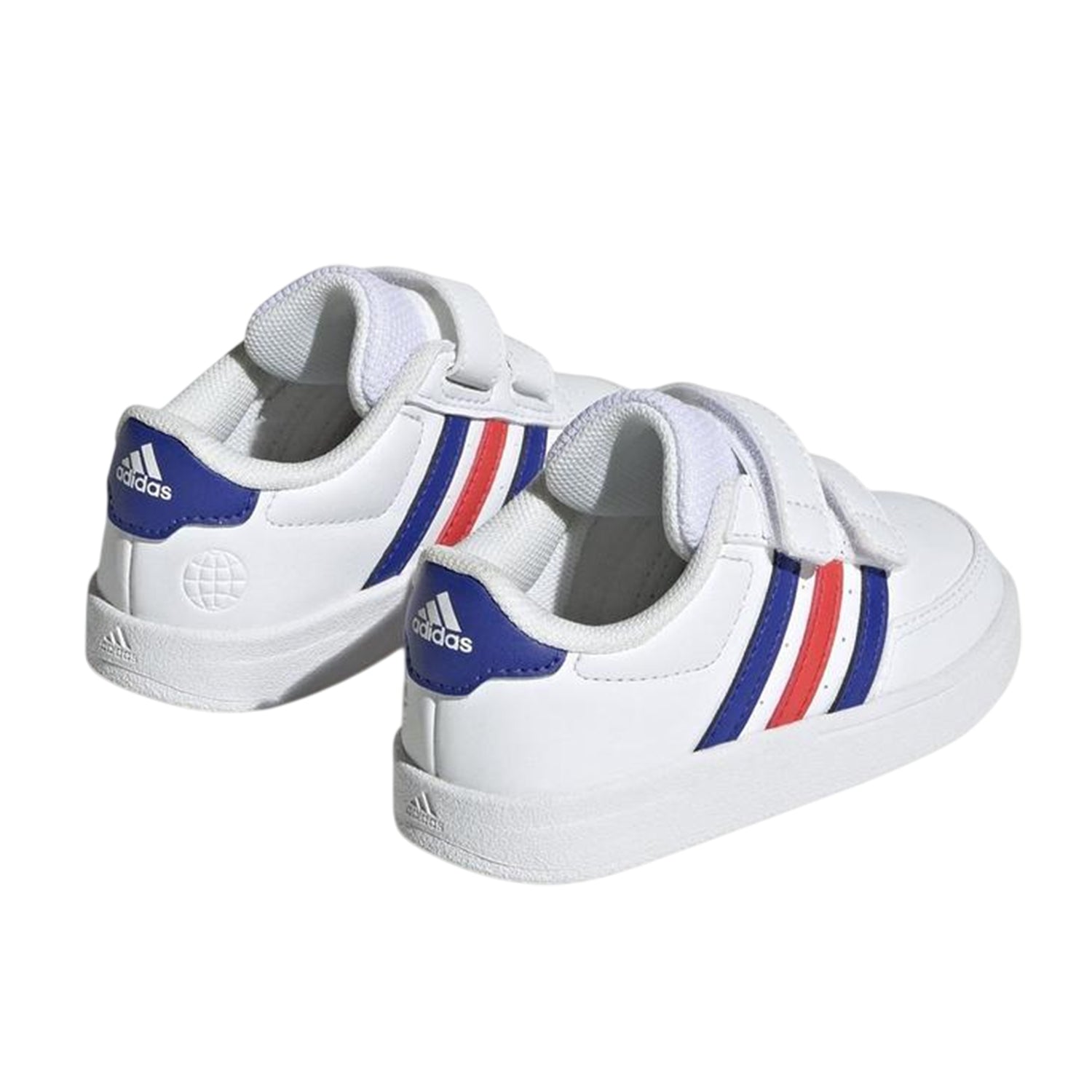 White-Blue-Red - Back - Adidas Childrens-Kids Breaknet 2.0 Round Toe Trainers