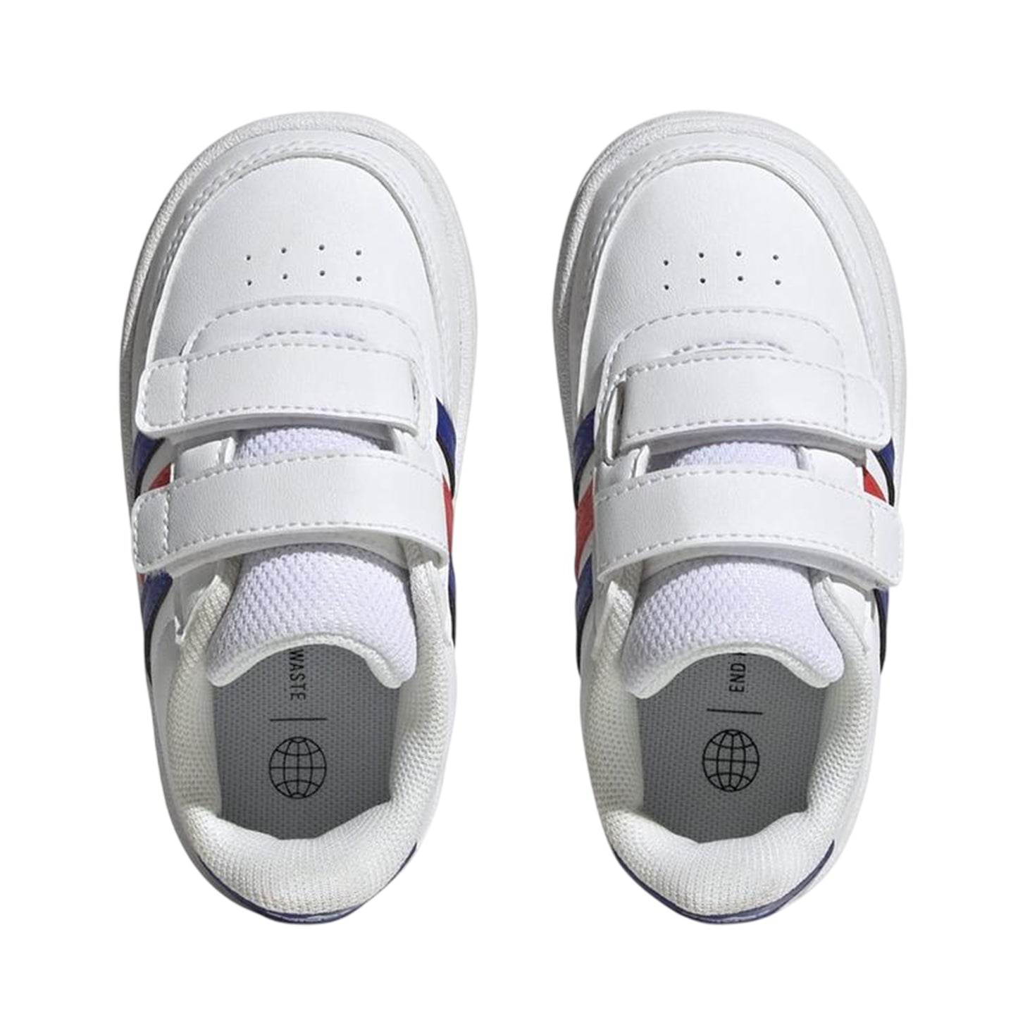 White-Blue-Red - Lifestyle - Adidas Childrens-Kids Breaknet 2.0 Round Toe Trainers