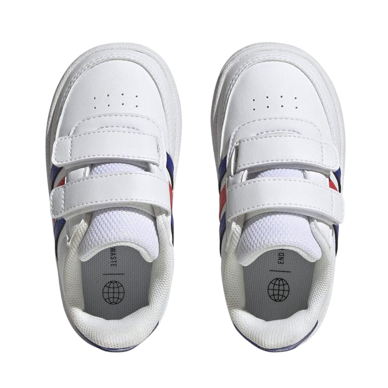 White-Blue-Red - Lifestyle - Adidas Childrens-Kids Breaknet 2.0 Round Toe Trainers