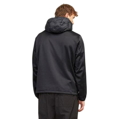 Black - Back - Jack And Jones Mens Hooded Hybrid Jacket