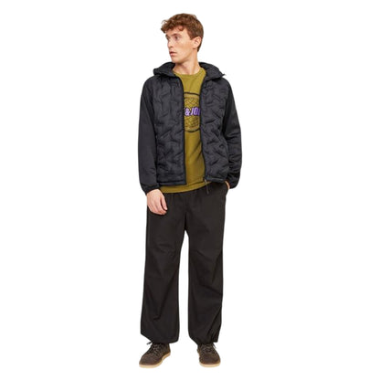 Black - Lifestyle - Jack And Jones Mens Hooded Hybrid Jacket
