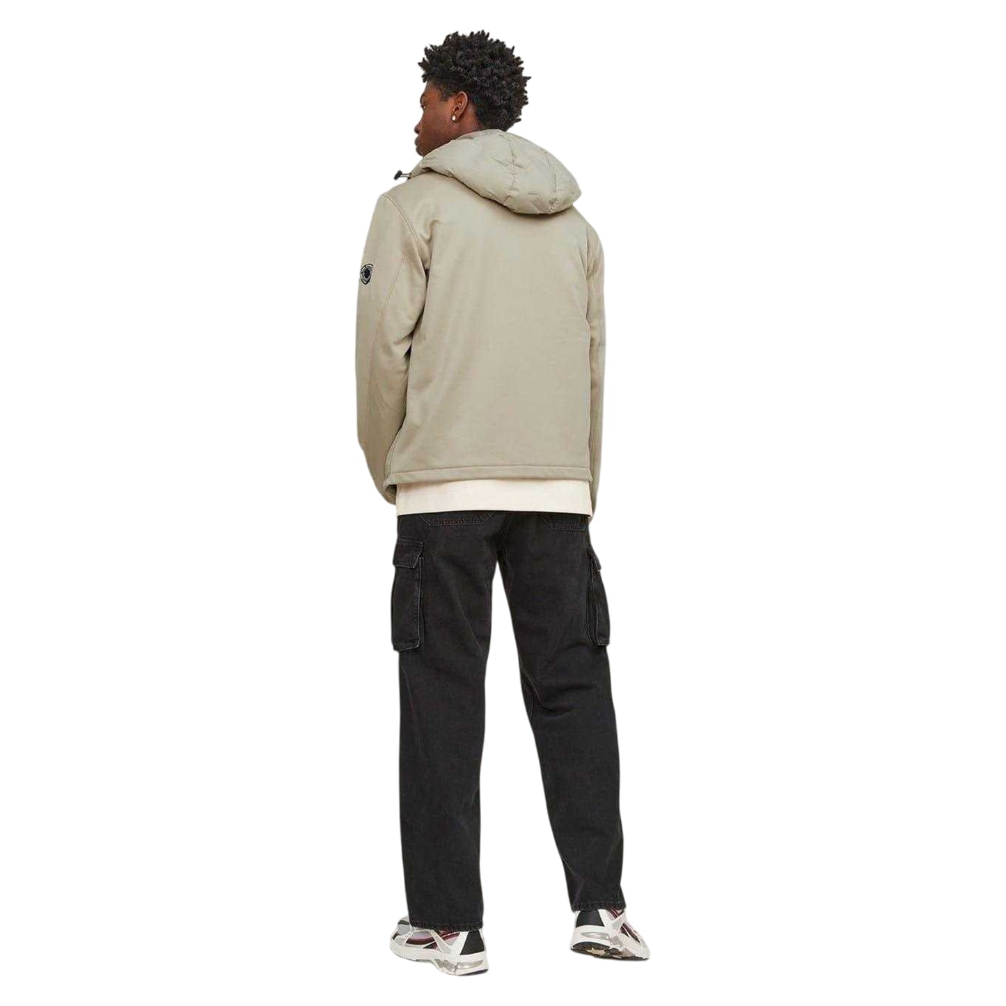 Crockery - Back - Jack And Jones Mens Hooded Hybrid Jacket