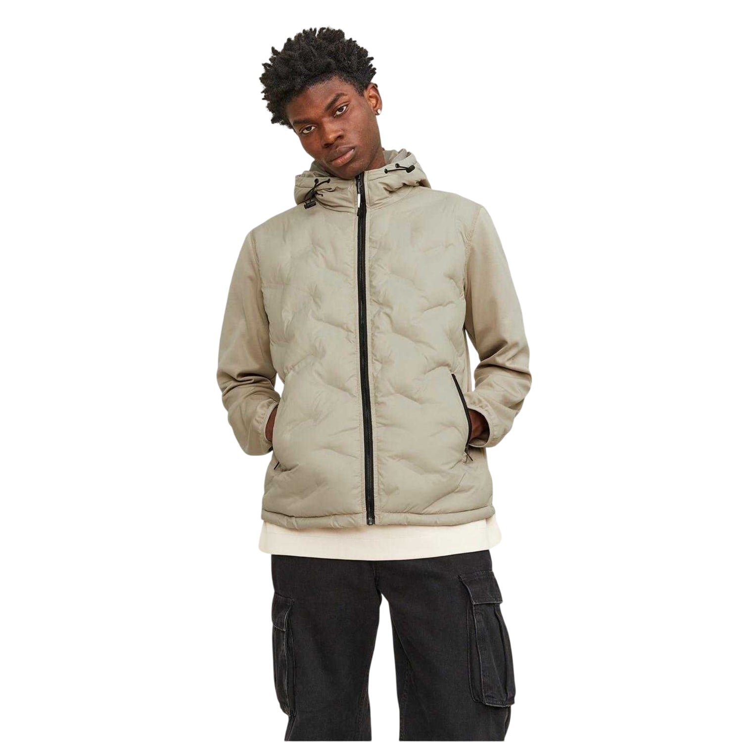 Crockery - Side - Jack And Jones Mens Hooded Hybrid Jacket