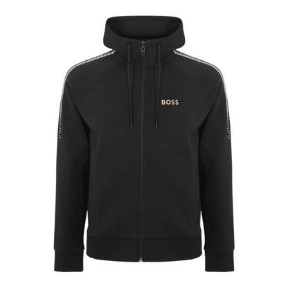 Black - Front - Boss Mens Regular Full Zip Hoodie