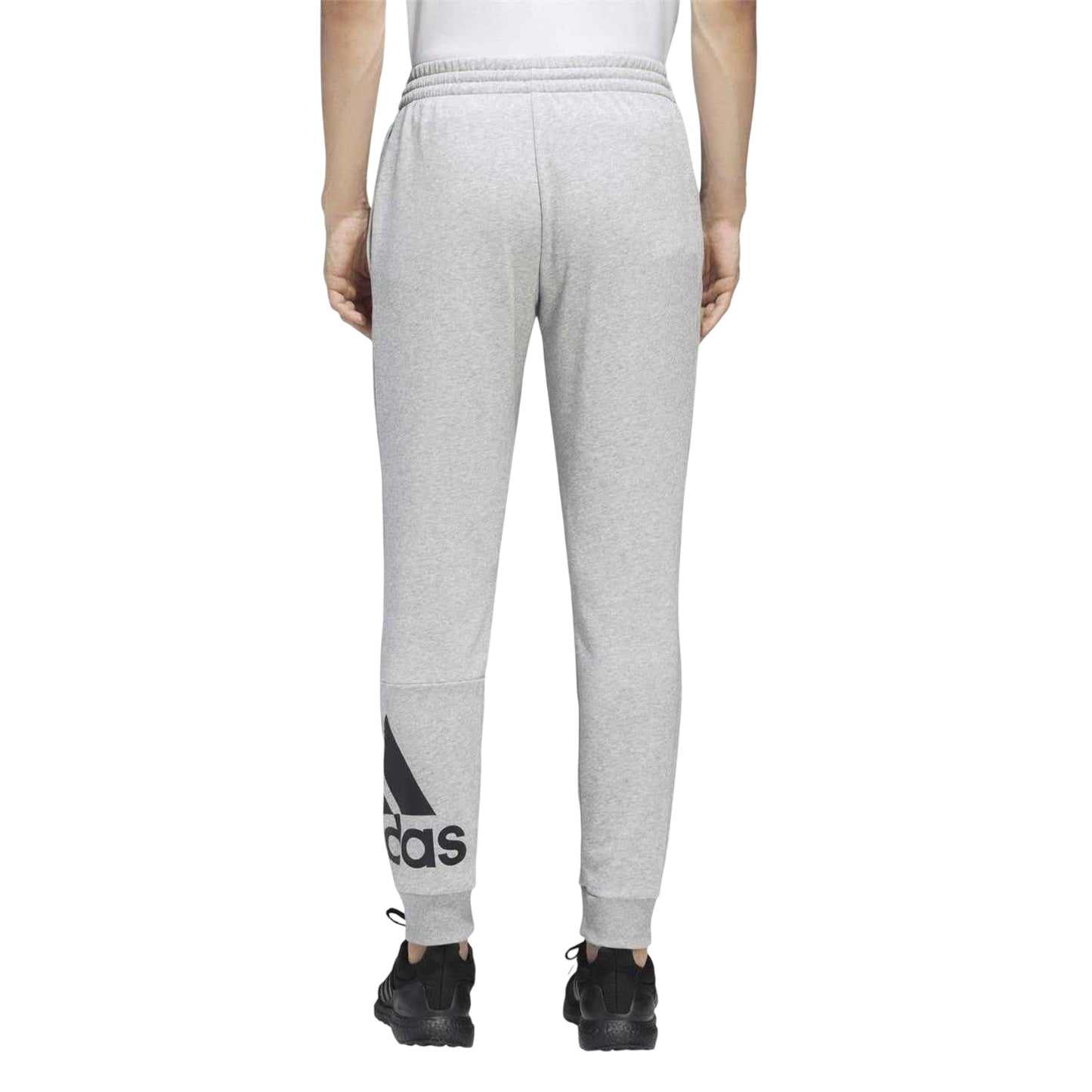 Grey Heather-Black - Back - Adidas Mens Joggers