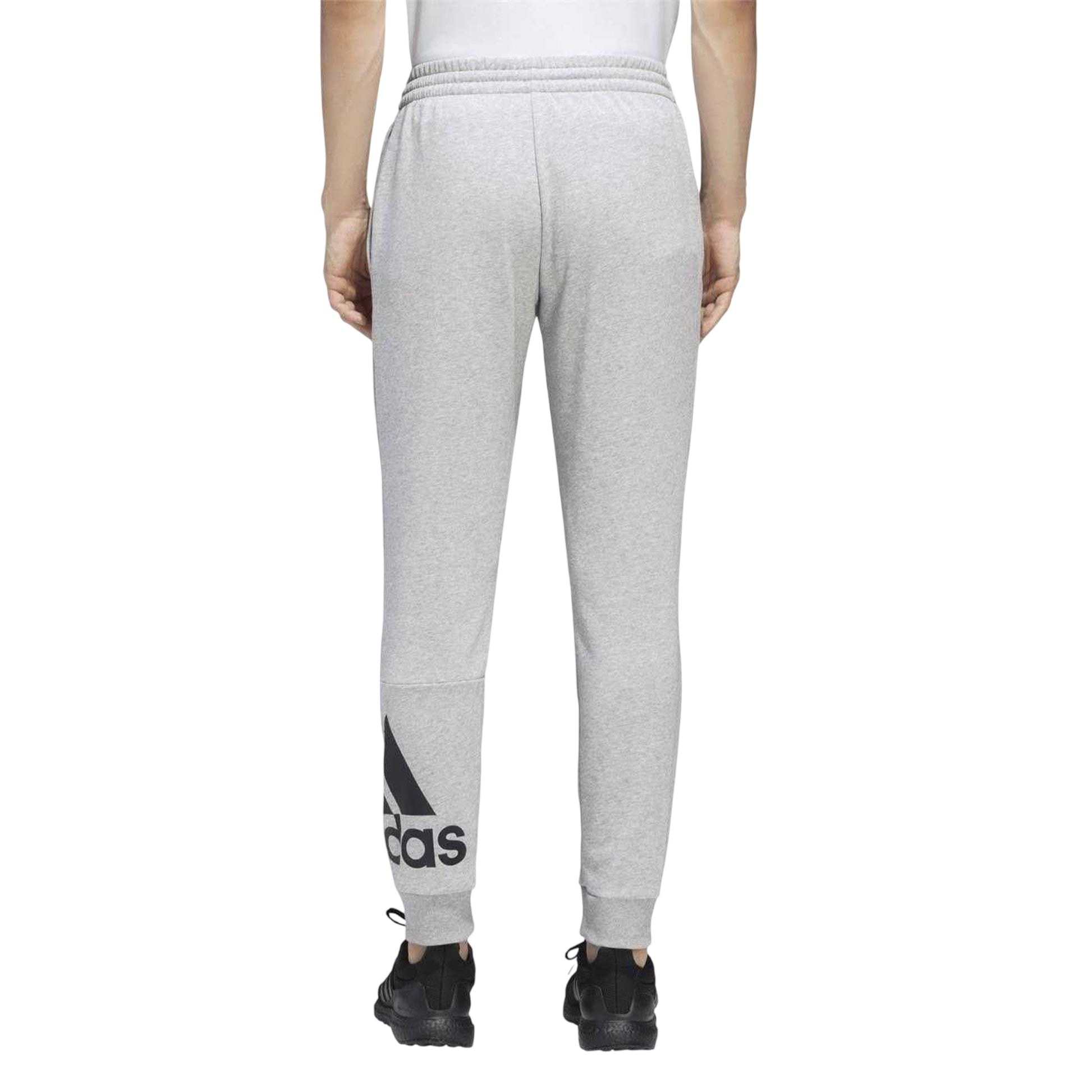Grey Heather-Black - Back - Adidas Mens Joggers