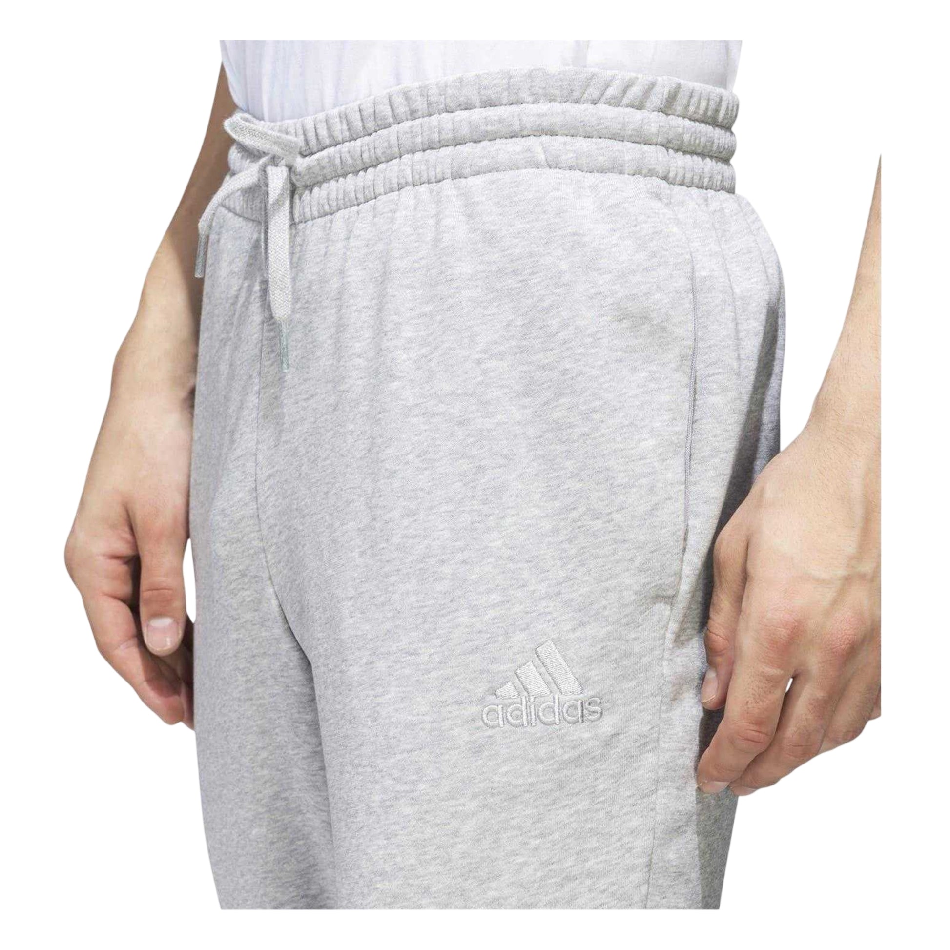 Grey Heather-Black - Side - Adidas Mens Joggers