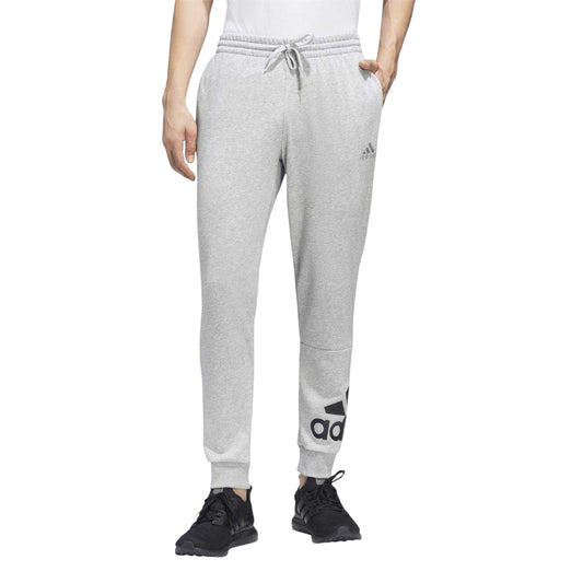 Grey Heather-Black - Front - Adidas Mens Joggers