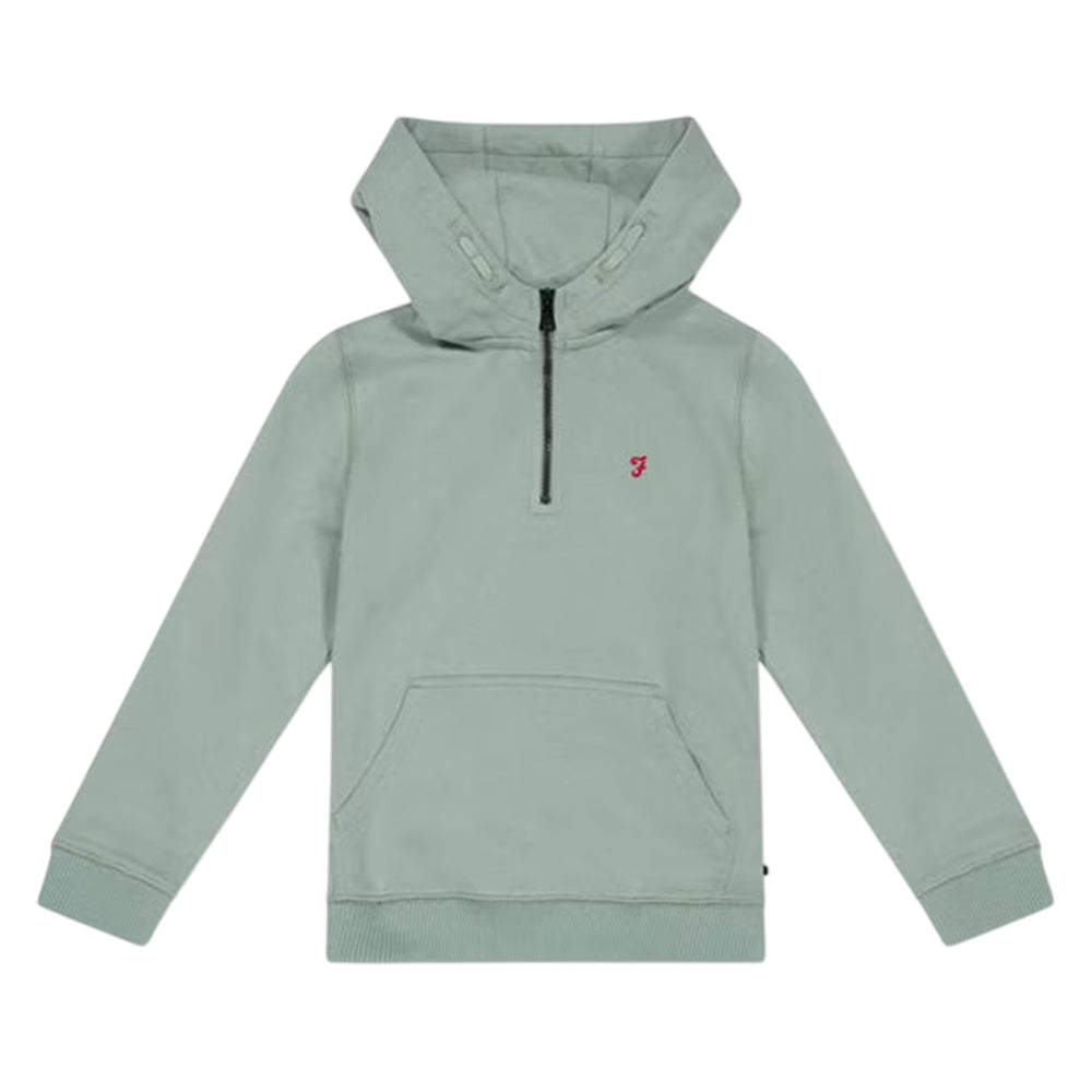 Seafoam Green - Front - Farah Boys Raglan Drawstring Hoodie