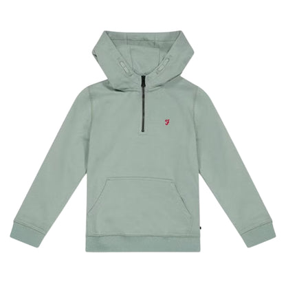 Seafoam Green - Front - Farah Boys Raglan Drawstring Hoodie