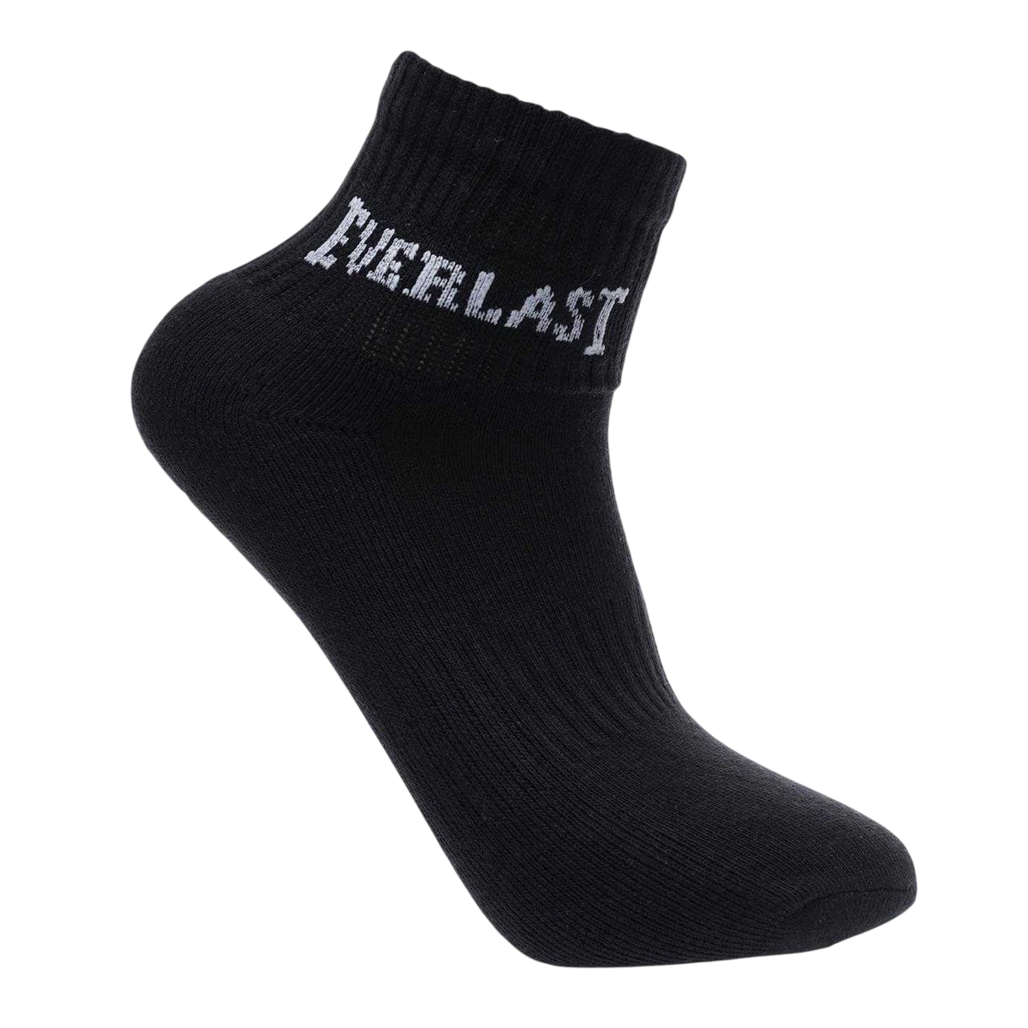 Black - Back - Everlast Womens-Ladies Quarter Socks (Pack of 3)