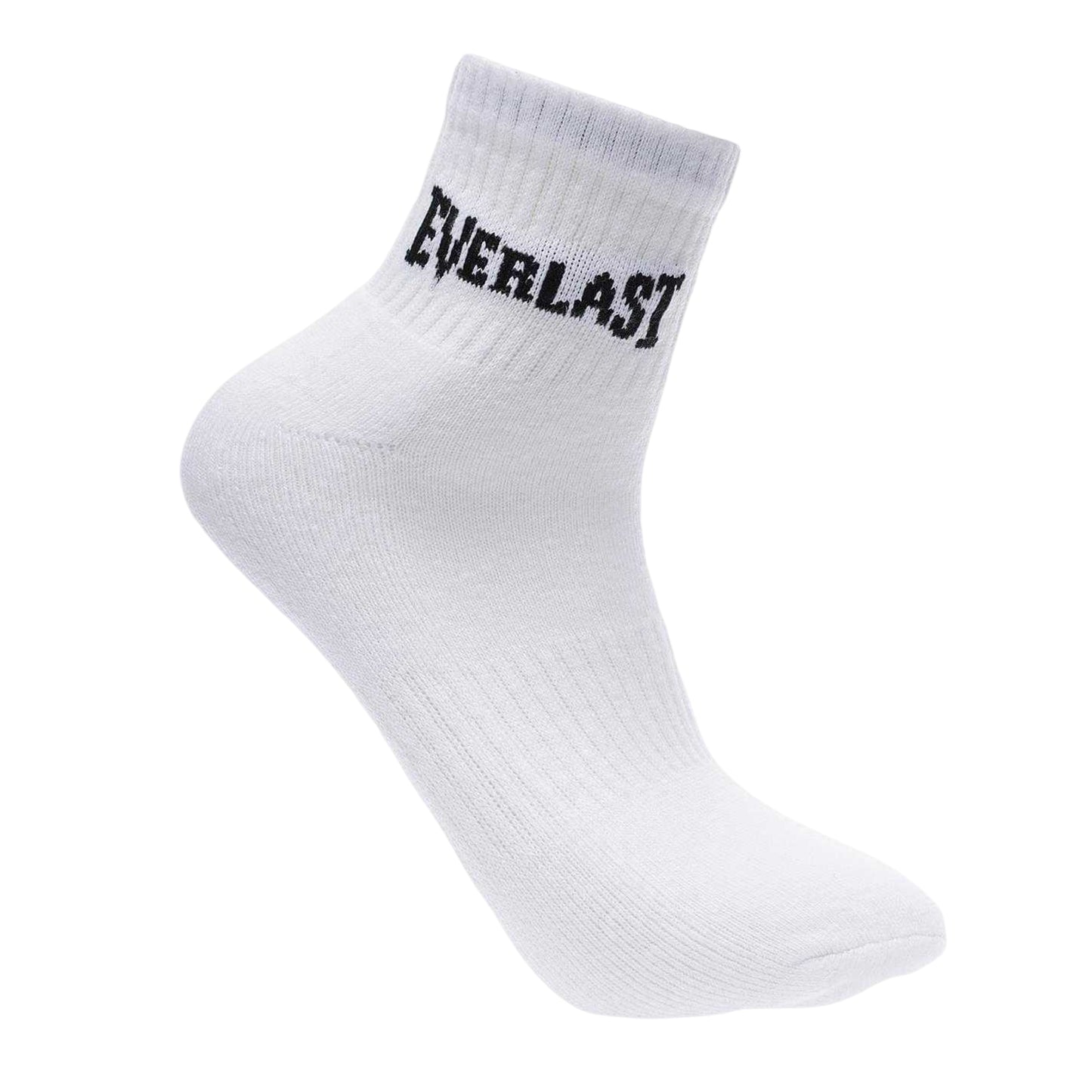 White - Back - Everlast Womens-Ladies Quarter Socks (Pack of 3)