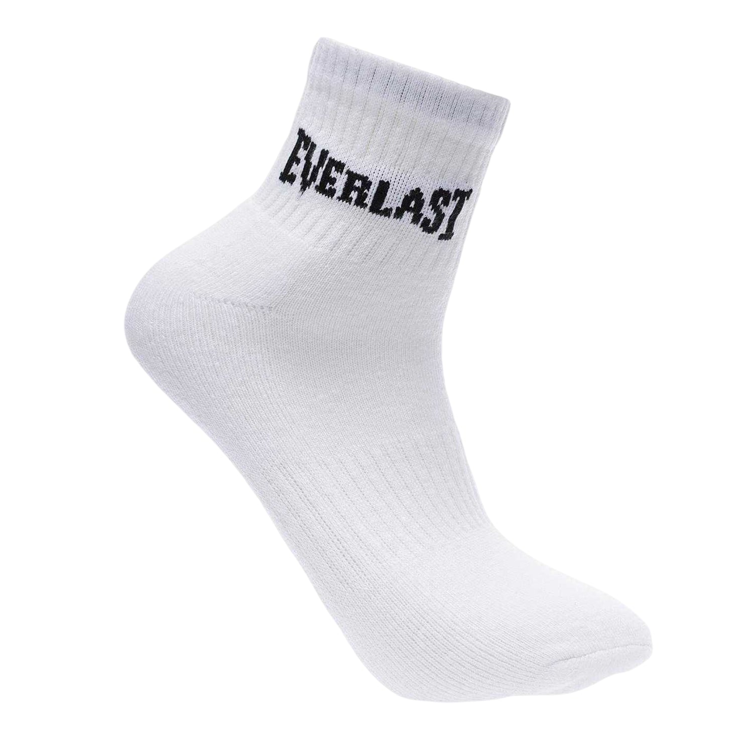 White - Back - Everlast Womens-Ladies Quarter Socks (Pack of 3)