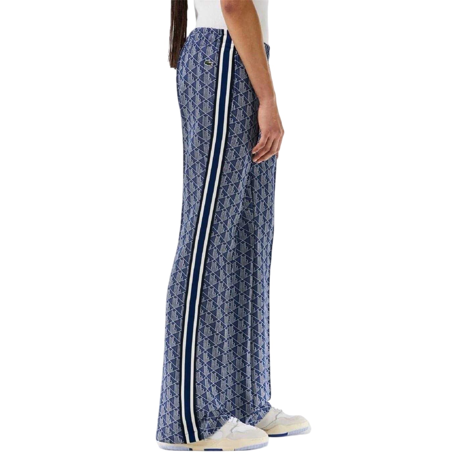Methyl Blue - Side - Lacoste Womens-Ladies Monogram Jogging Bottoms