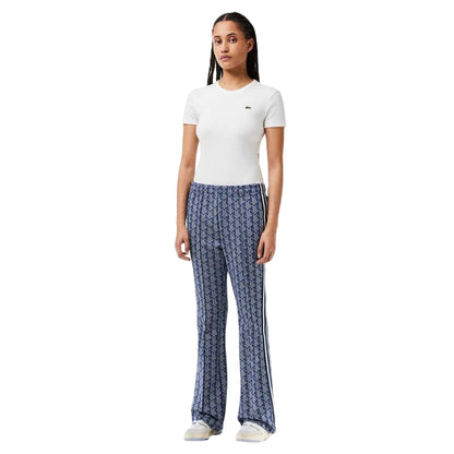 Methyl Blue - Front - Lacoste Womens-Ladies Monogram Jogging Bottoms