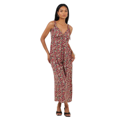 Black - Lifestyle - Brave Soul Womens-Ladies Floral Pattern Sleeveless Jumpsuit