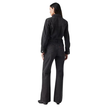 Black - Back - Levis Womens-Ladies Denim Jumpsuit