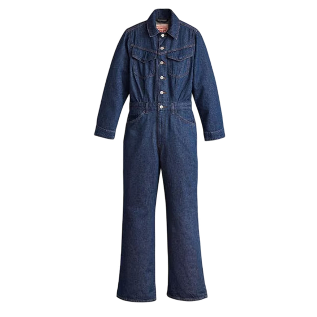 Blue - Front - Levis Womens-Ladies Denim Jumpsuit