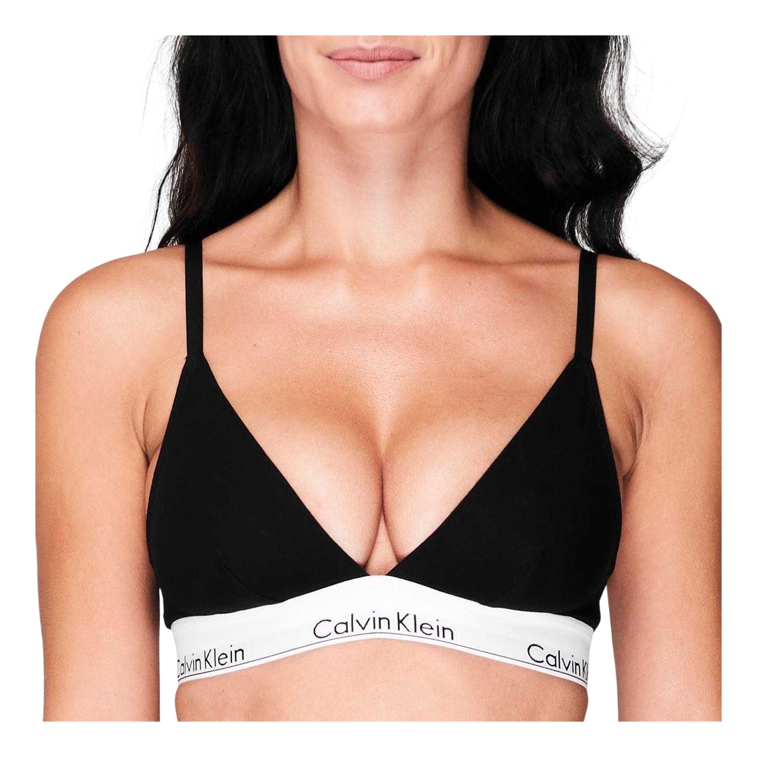 Black - Side - Calvin Klein Womens-Ladies Cotton Bra