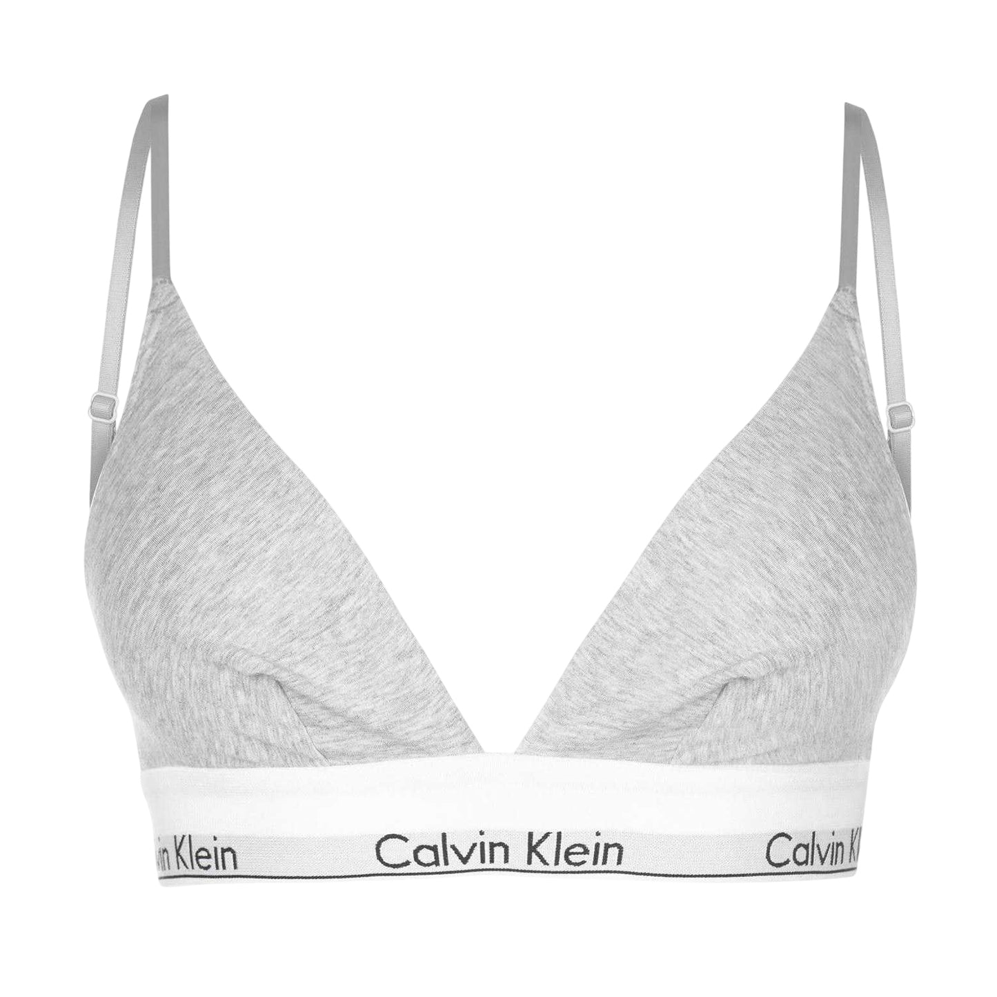 Grey Heather - Front - Calvin Klein Womens-Ladies Cotton Bra