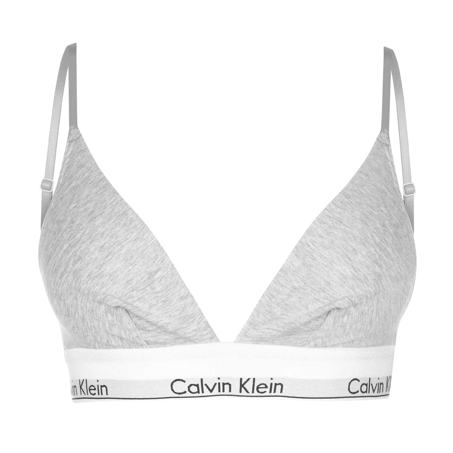 Grey Heather - Front - Calvin Klein Womens-Ladies Cotton Bra
