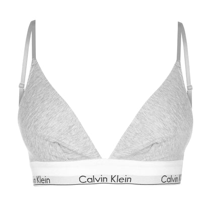 Grey Heather - Front - Calvin Klein Womens-Ladies Cotton Bra