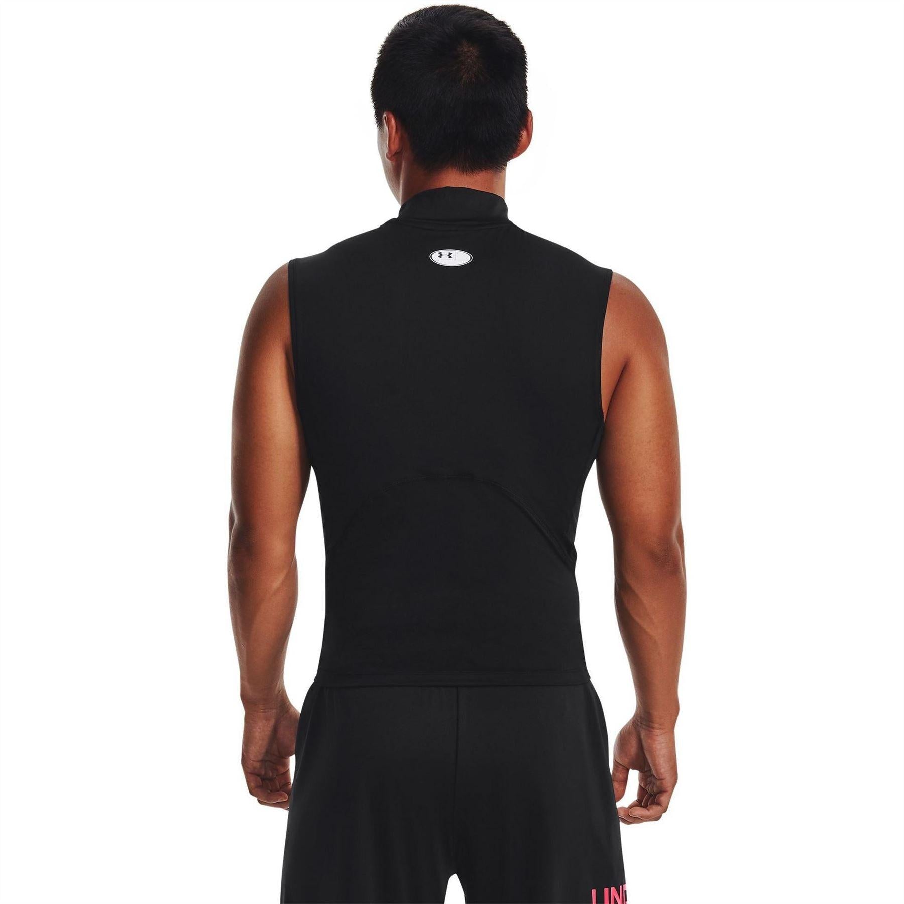 Black-White - Lifestyle - Under Armour Mens Sleeveless Vest Top