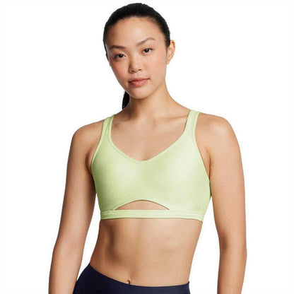Green - Lifestyle - Nike Womens-Ladies Mesh Sports Bra