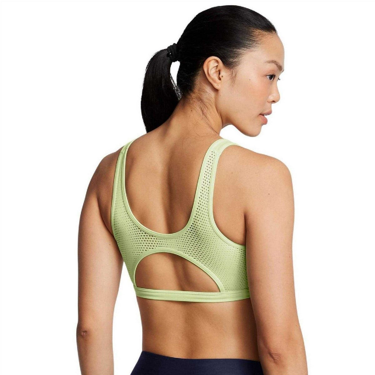 Green - Pack Shot - Nike Womens-Ladies Mesh Sports Bra