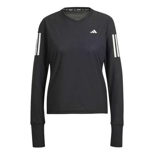 Black - Front - Adidas Womens-Ladies Own The Run Long-Sleeved Top