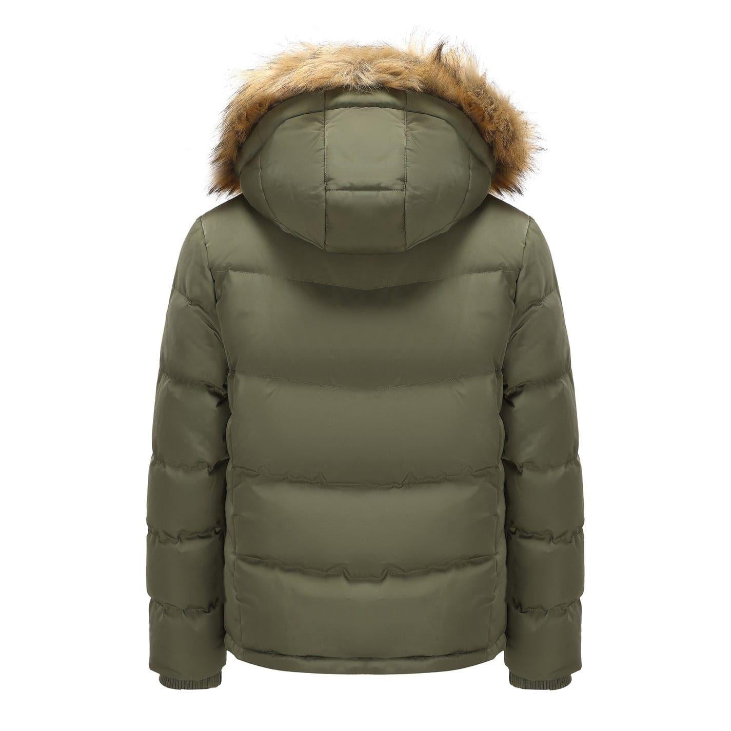 Khaki Green - Back - SoulCal Womens-Ladies Bubble Puffer Jacket