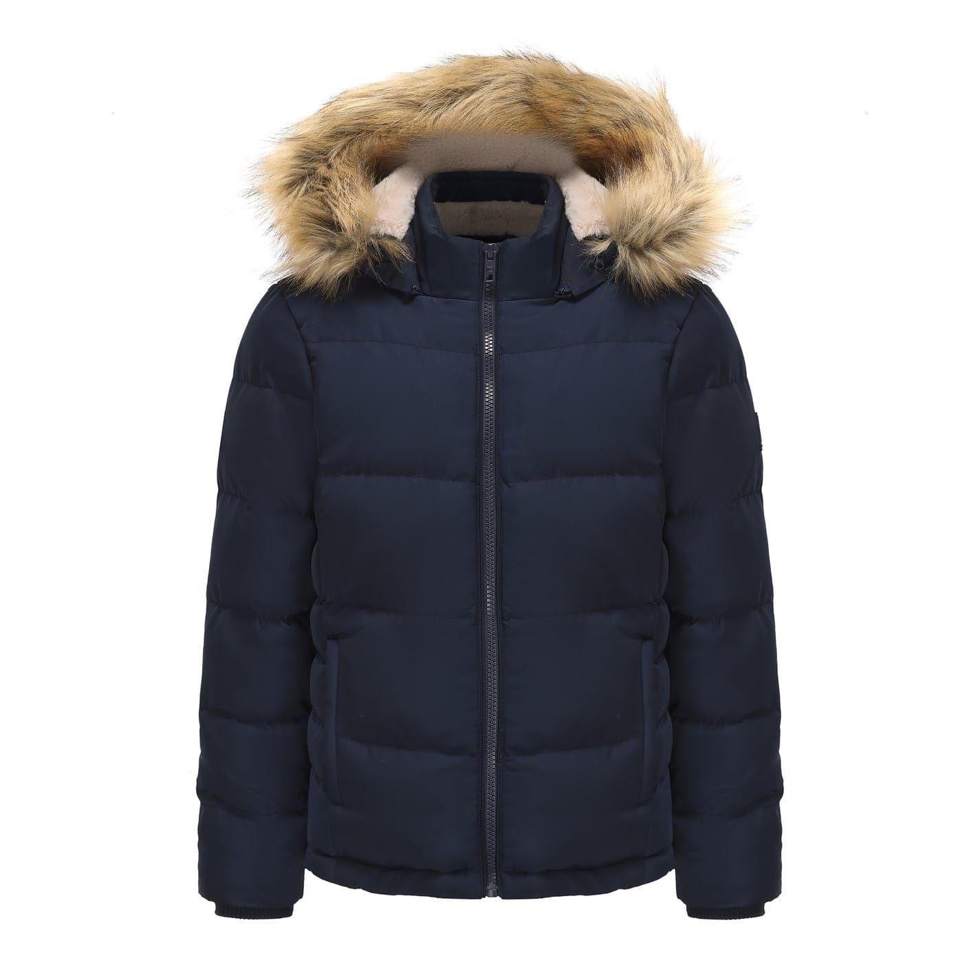 Navy - Front - SoulCal Womens-Ladies Bubble Puffer Jacket