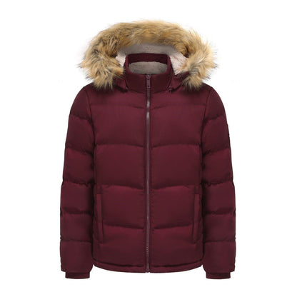 Burgundy - Front - SoulCal Womens-Ladies Bubble Puffer Jacket