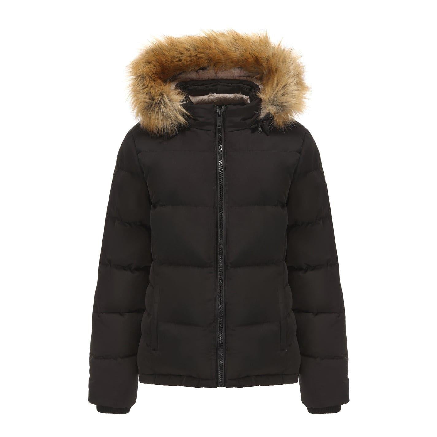 Black - Front - SoulCal Womens-Ladies Bubble Puffer Jacket