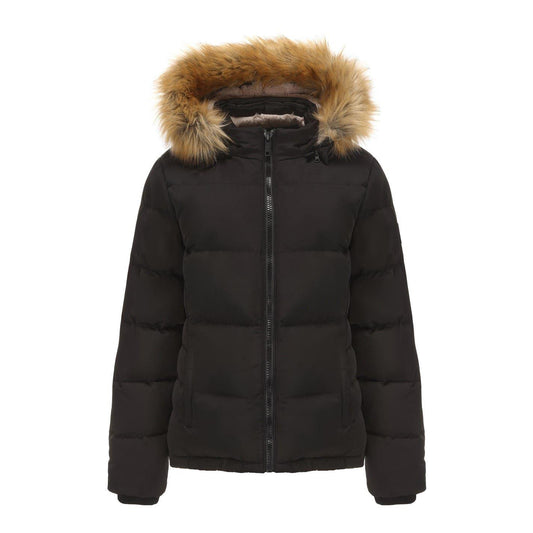 Black - Front - SoulCal Womens-Ladies Bubble Puffer Jacket