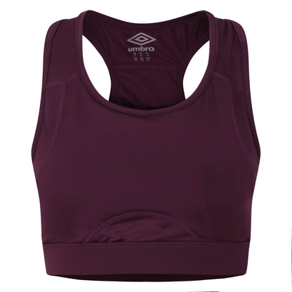 Potent Purple - Front - Umbro Womens-Ladies Training Sports Bra