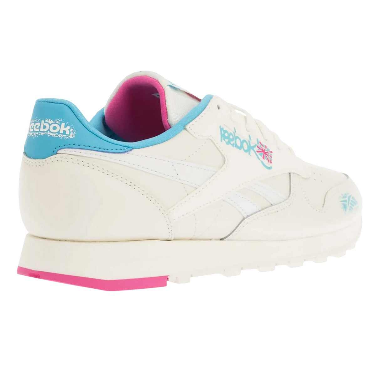 White-Blue - Back - Reebok Womens-Ladies Classic Leather Trainers