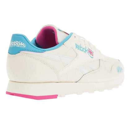 White-Blue - Back - Reebok Womens-Ladies Classic Leather Trainers