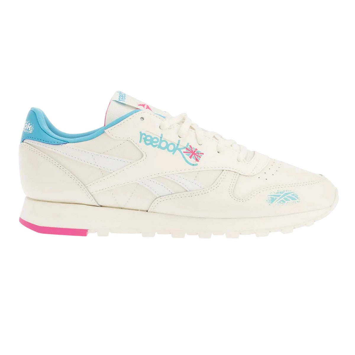White-Blue - Lifestyle - Reebok Womens-Ladies Classic Leather Trainers
