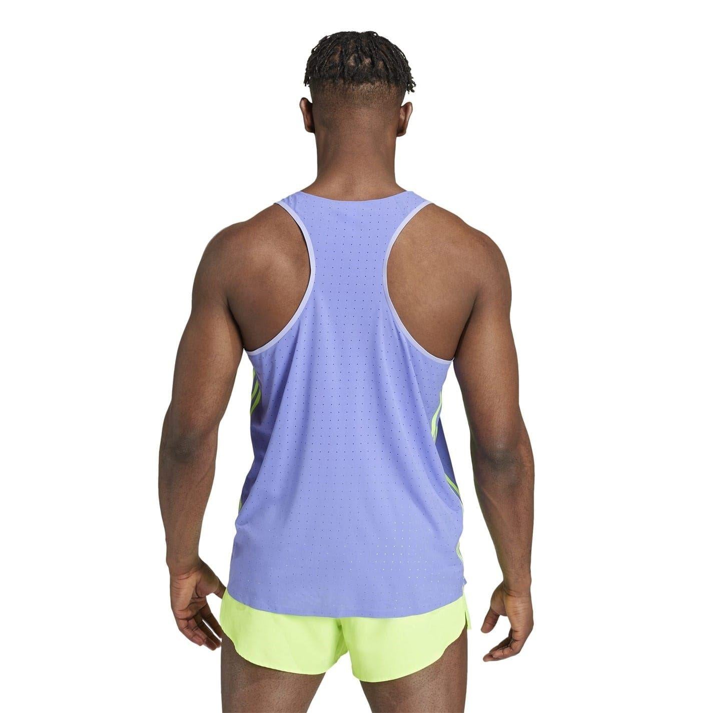 Cobalt Blue - Back - Adidas Mens Adizero Vest Top