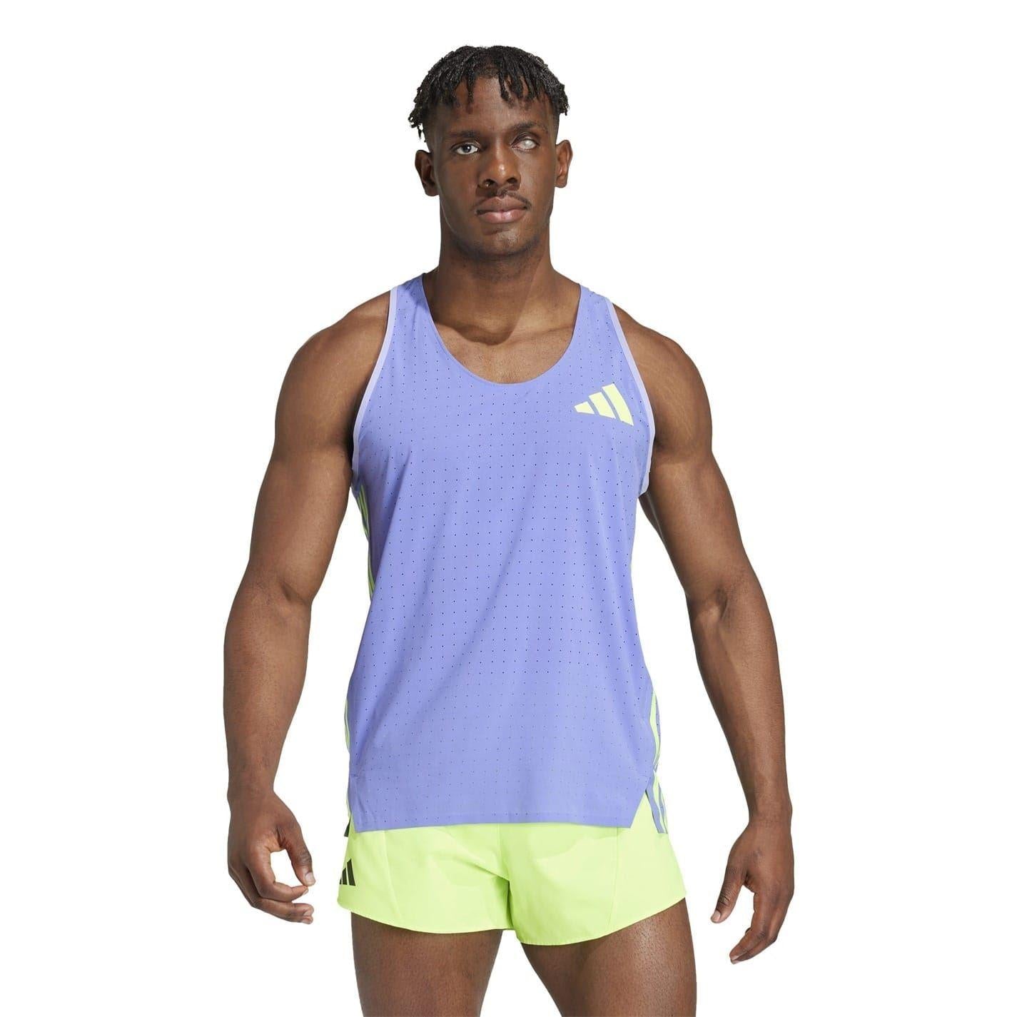Cobalt Blue - Lifestyle - Adidas Mens Adizero Vest Top