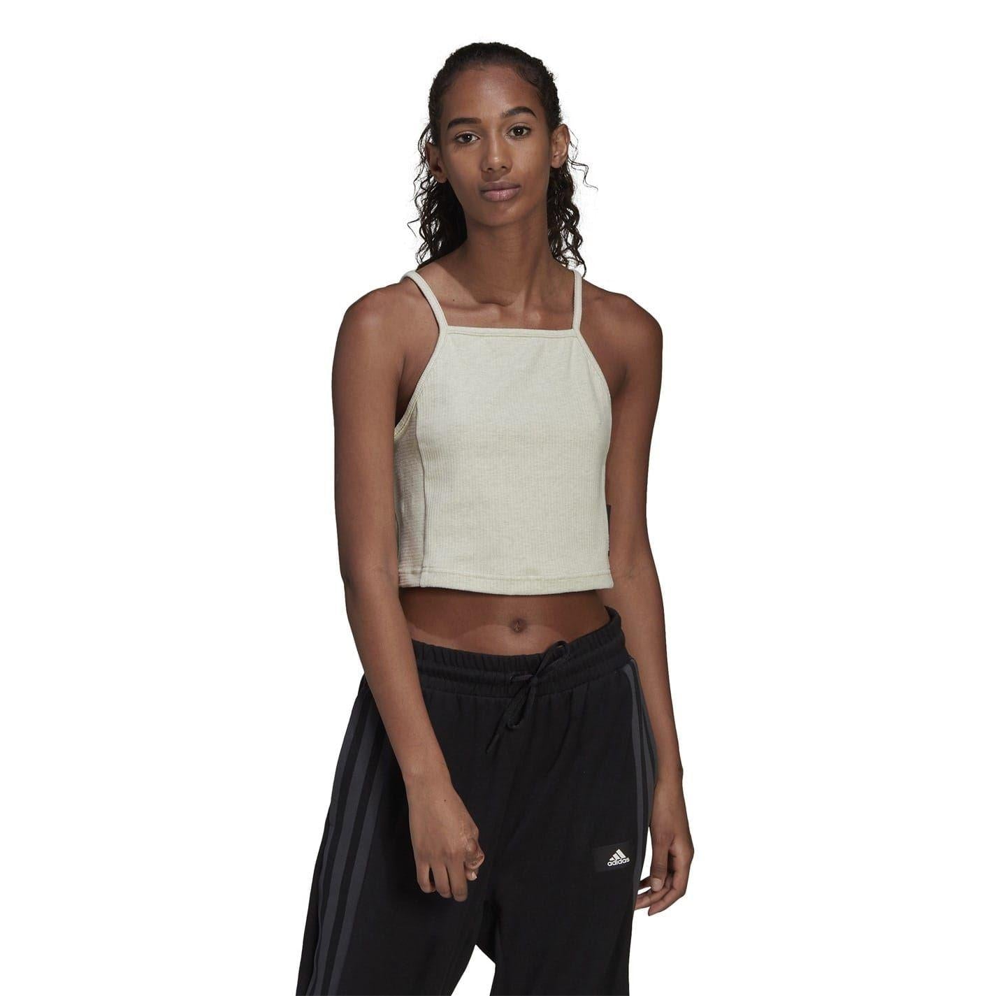 Botanical Garden - Lifestyle - Adidas Womens-Ladies Studio Lounge Ribbed Tank Top