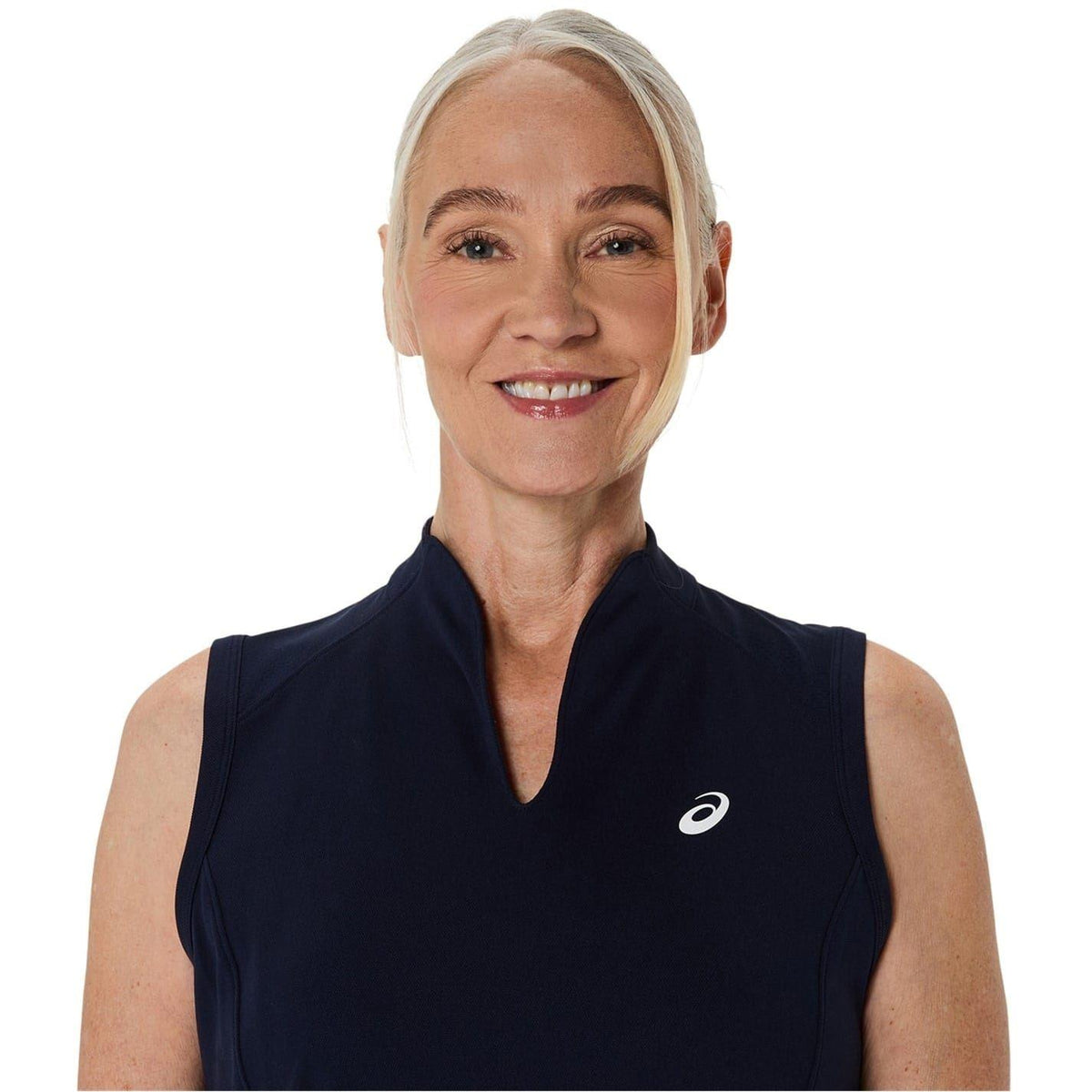 Midnight Blue - Side - Asics Womens-Ladies Vest Top