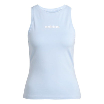 Glow - Front - Adidas Womens-Ladies Linear Cotton Tank Top