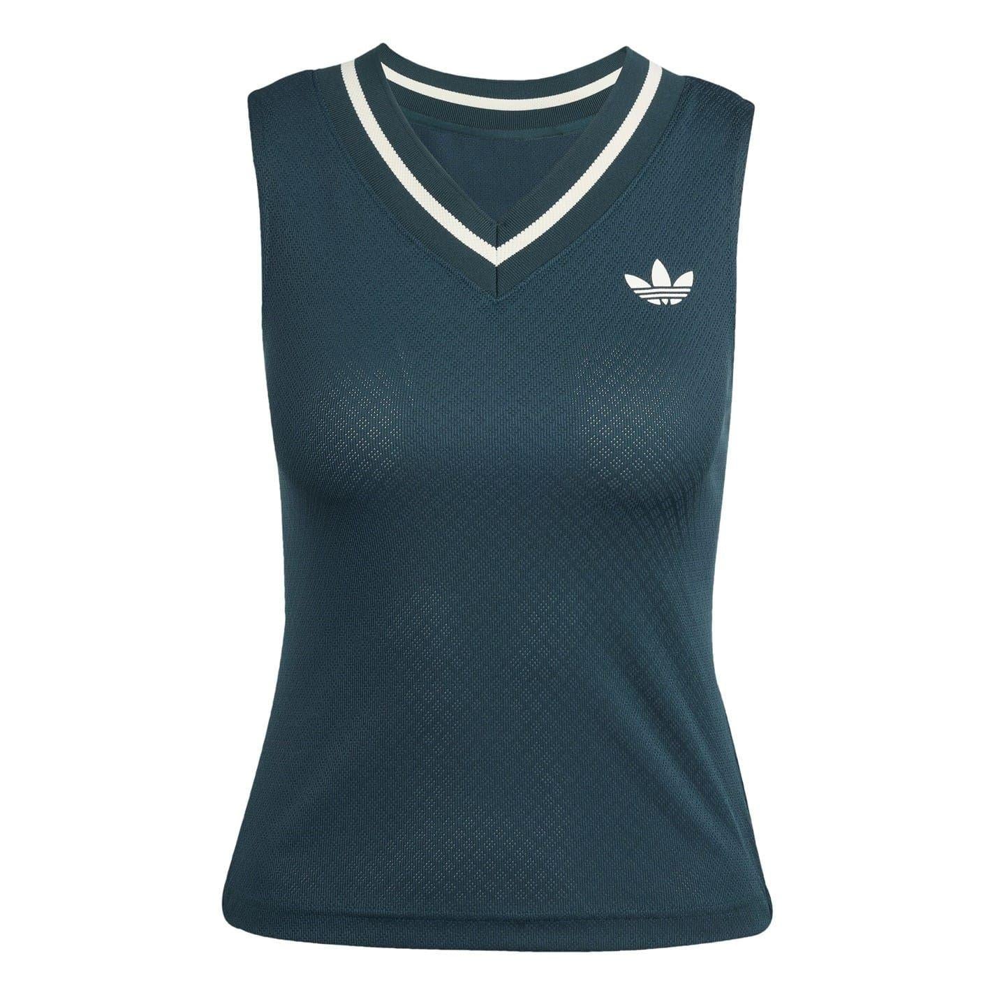 Aurora Green-Ivy Green - Front - Adidas Womens-Ladies Sleeveless Vest Top