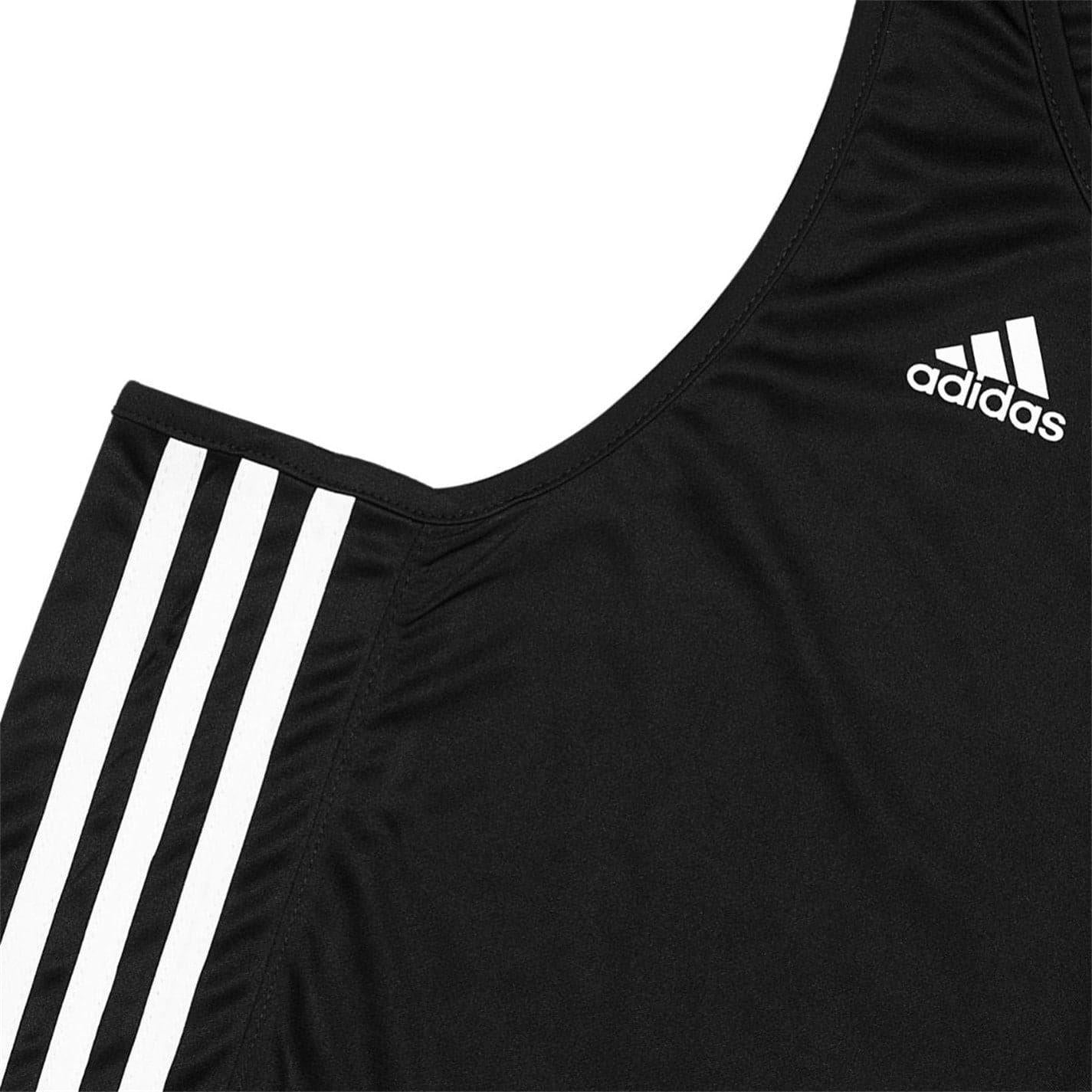 Black - Pack Shot - Adidas Unisex Adult 3 Stripes Lightweight Boxing Vest