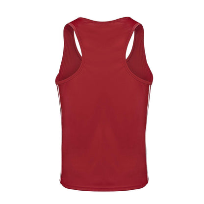 Red - Back - Adidas Unisex Adult 3 Stripes Lightweight Boxing Vest