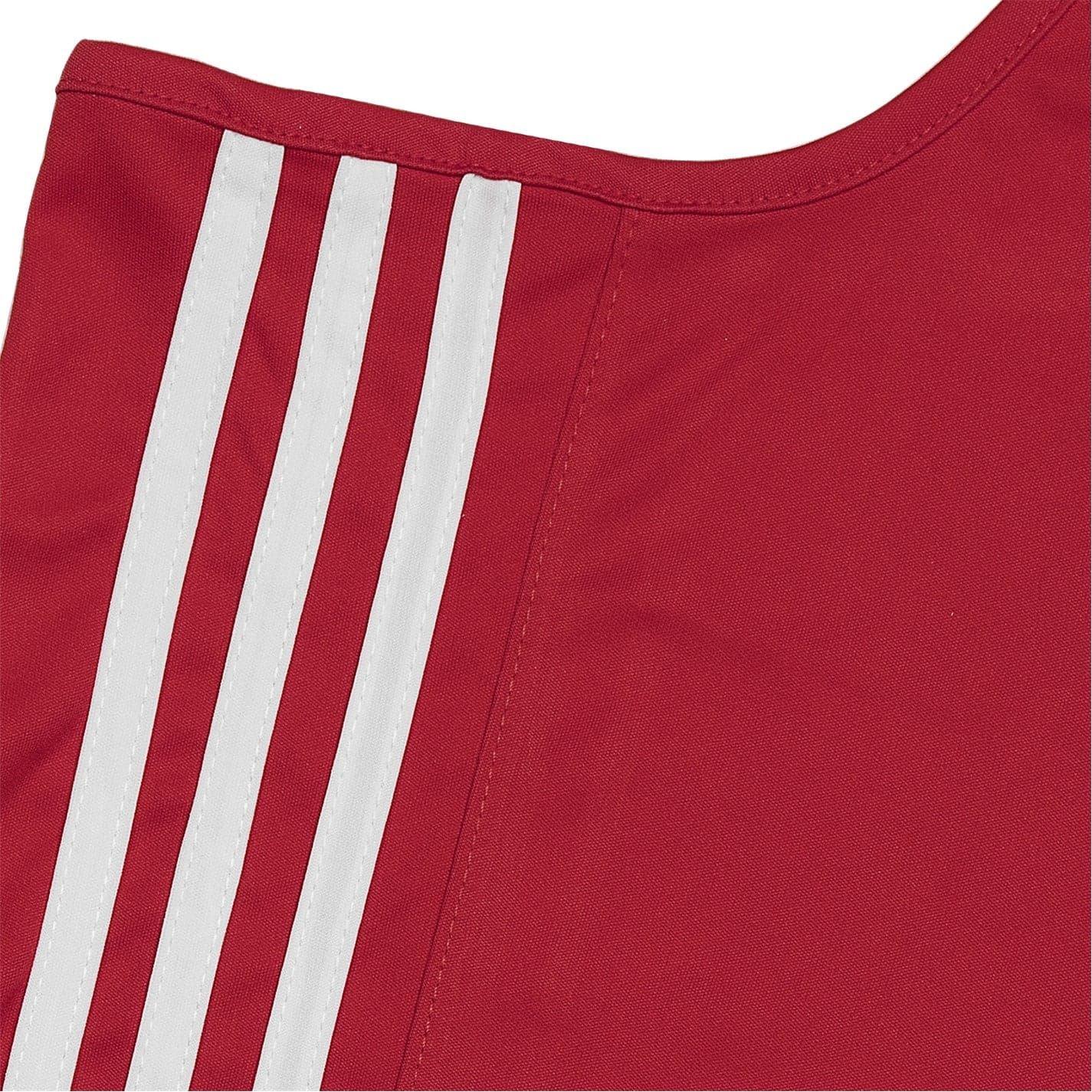 Red - Side - Adidas Unisex Adult 3 Stripes Lightweight Boxing Vest