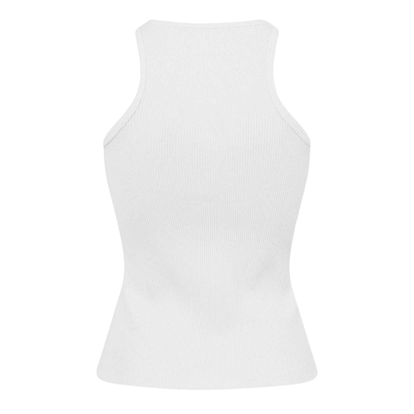 White - Back - 4th & Reckless Womens-Ladies Ribbed Tank Top