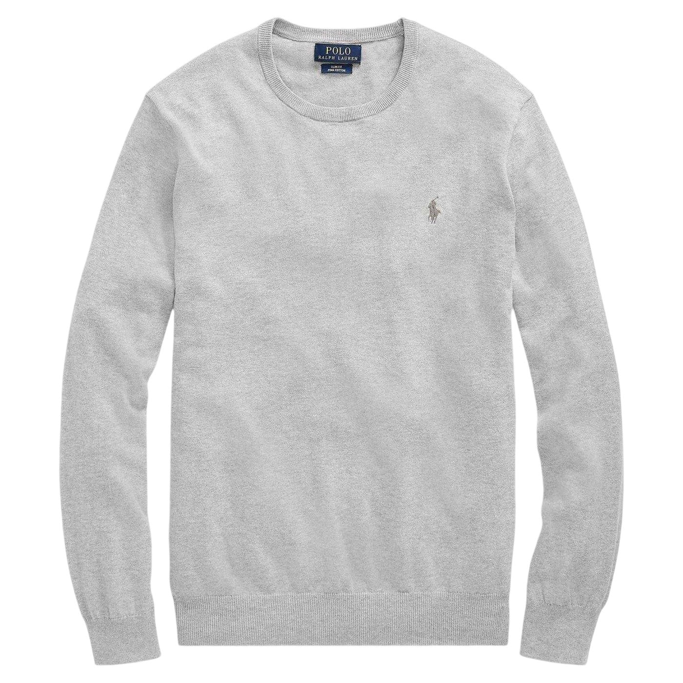 Heather - Front - Ralph Lauren Mens Pima Crew Neck Sweatshirt